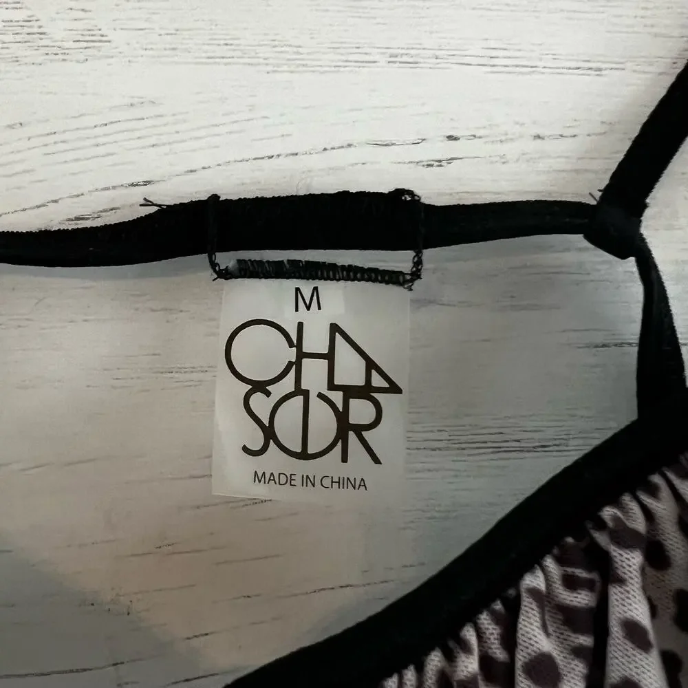 Chaser Leopard Print Sheer Triangle Bralette Size M